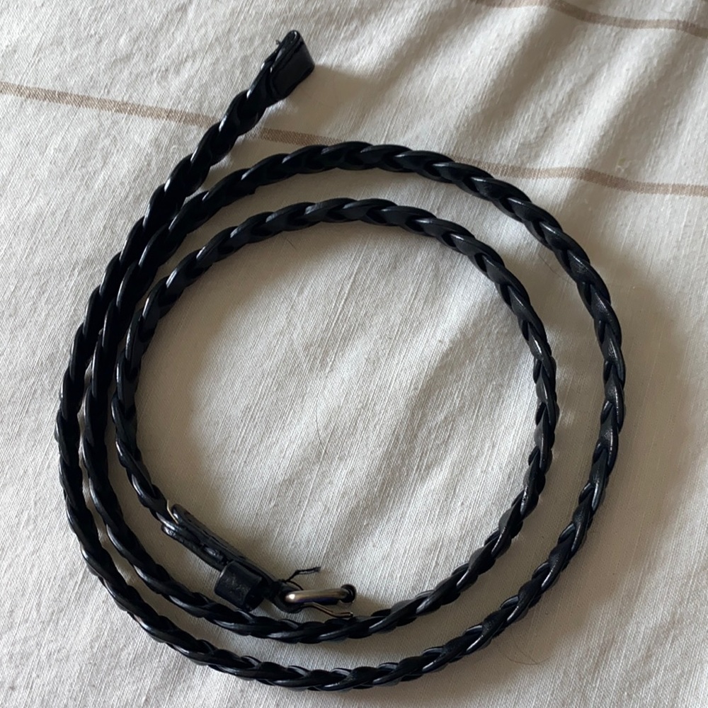 Black braided Ann Taylor belt